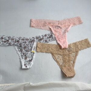 Sophie b three pair of lace thong panties